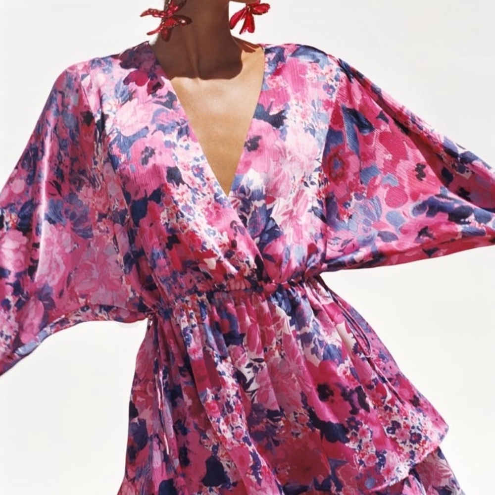 Zara Floral Ruffled Dress. Like New